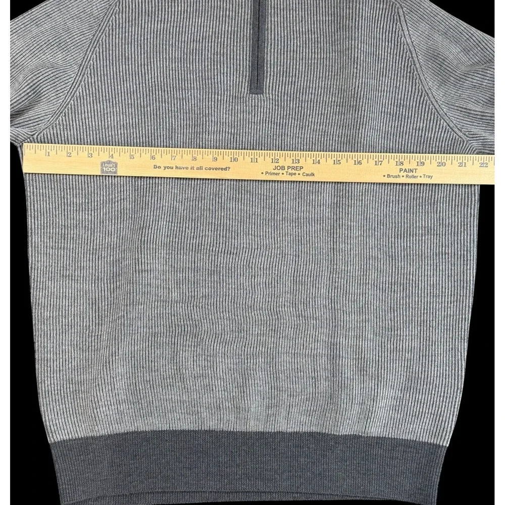 Peter Millar Men's Merino Wool Storm Overlook Rib 1/4 Zip Pullover Sweater Large